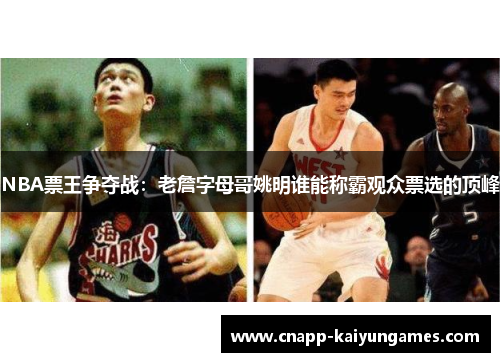 NBA票王争夺战：老詹字母哥姚明谁能称霸观众票选的顶峰
