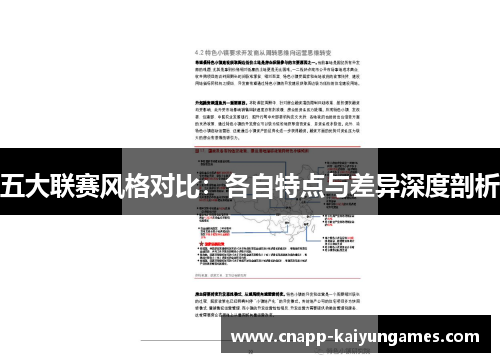 五大联赛风格对比：各自特点与差异深度剖析